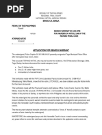 Sample Search Warrant Application | PDF | Search Warrant | Surveillance