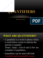 Quantifiers: Teacher: Jorge Guerra
