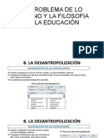 El Problema de Lo Humano y La Filosofia