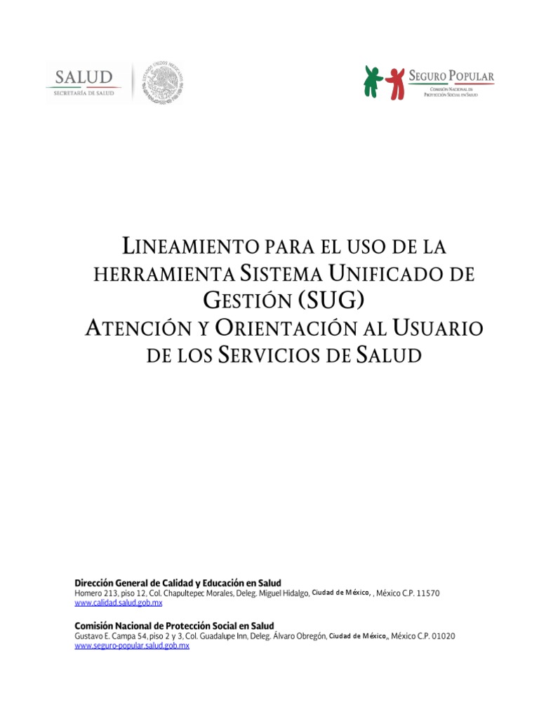Lineamientos SUG para Atención al Usuario | PDF