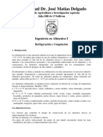 Refrigeración y Congelación como métodos de conservación