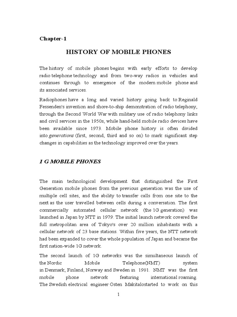 History of Mobile Phones Overview | PDF | High Speed Packet Access | 3 G