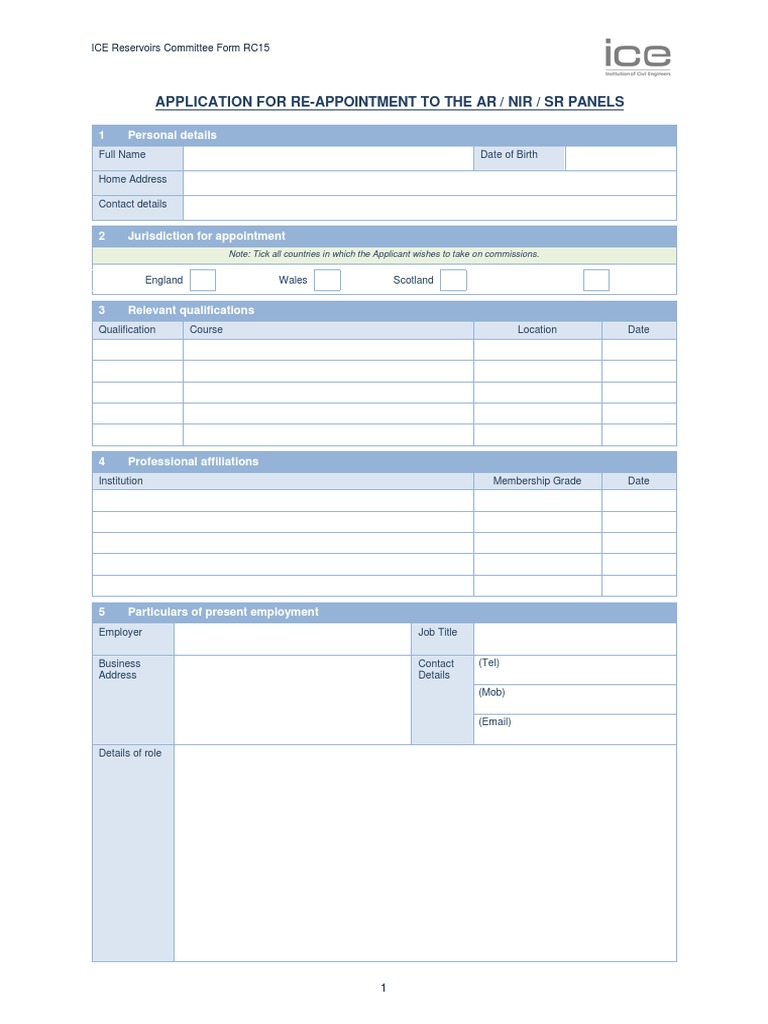 RC15 Application Reappointment To AR NIR SR Panels 19 May 2017 | PDF ...