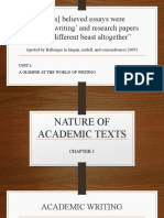 (Students) Believed Essays Were Creative Writing' and Research Papers Were A Different Beast Altogether