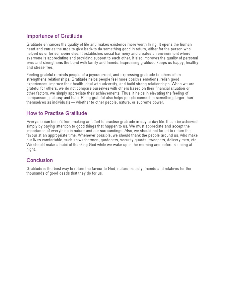 The Power of Practicing Gratitude | PDF