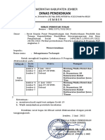 Surat Tugas Lokakarya 8 PGP Angkatan Ke 3