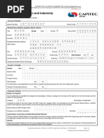 Standing Instruction and Indemnity Form