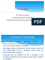 Leverage: DR Sumeet Gupta Senior Associate Professor University of Petroleum and Energy Studies