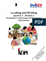 Reading and Writing: Quarter 3 - Module 1