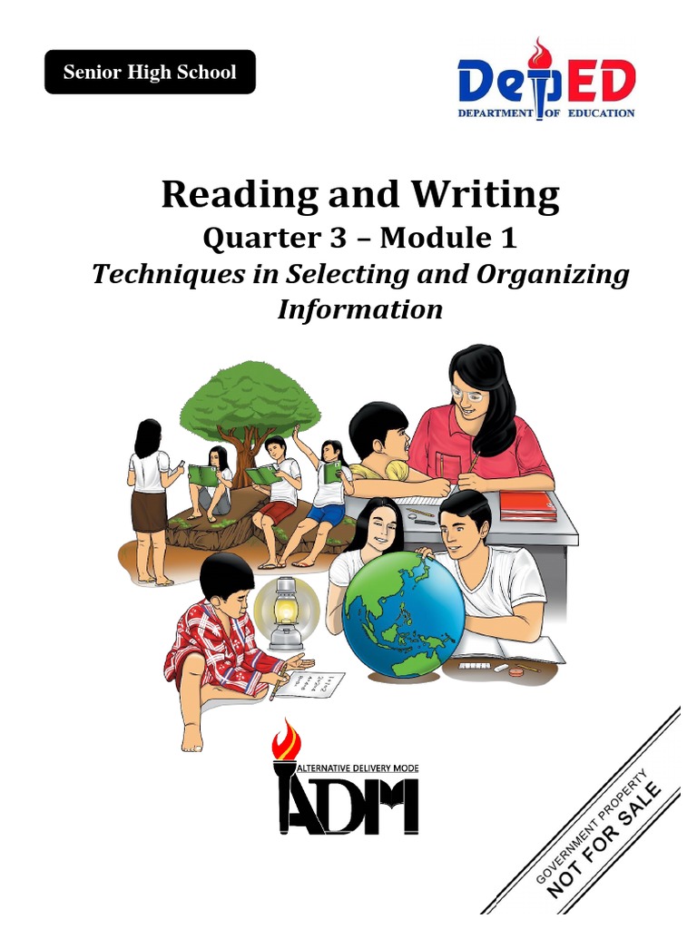 Reading and Writing Quarter 3 Module 1 PDF Brainstorming