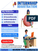 Webburner Internship Registration