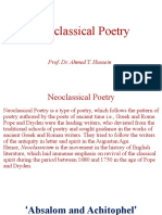 Neoclassical Poetry: Prof. Dr. Ahmed T. Hussein