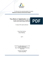 The Effects of Digitalization On Auditors Tools and Working Methods