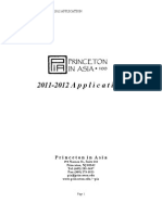 Princeton in Asia 2011-2012 Application