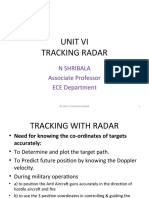 Unit Vi Tracking Radar: N Shribala Associate Professor ECE Department