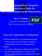 Representational State Transfer: An Architectural Style For Distributed Hypermedia Interaction