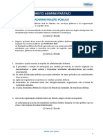 Direito Administrativo - Organização - Princípios - Poderes
