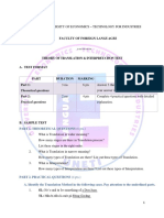 Faculty of Foreign Languages: Theoretical Questions