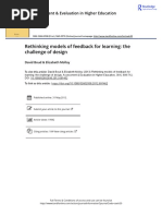 Rethinking Models of Feedback For Learning: The Challenge of Design