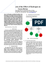 Failure Analysis of The Effect of Hydrogen On GaAs Device