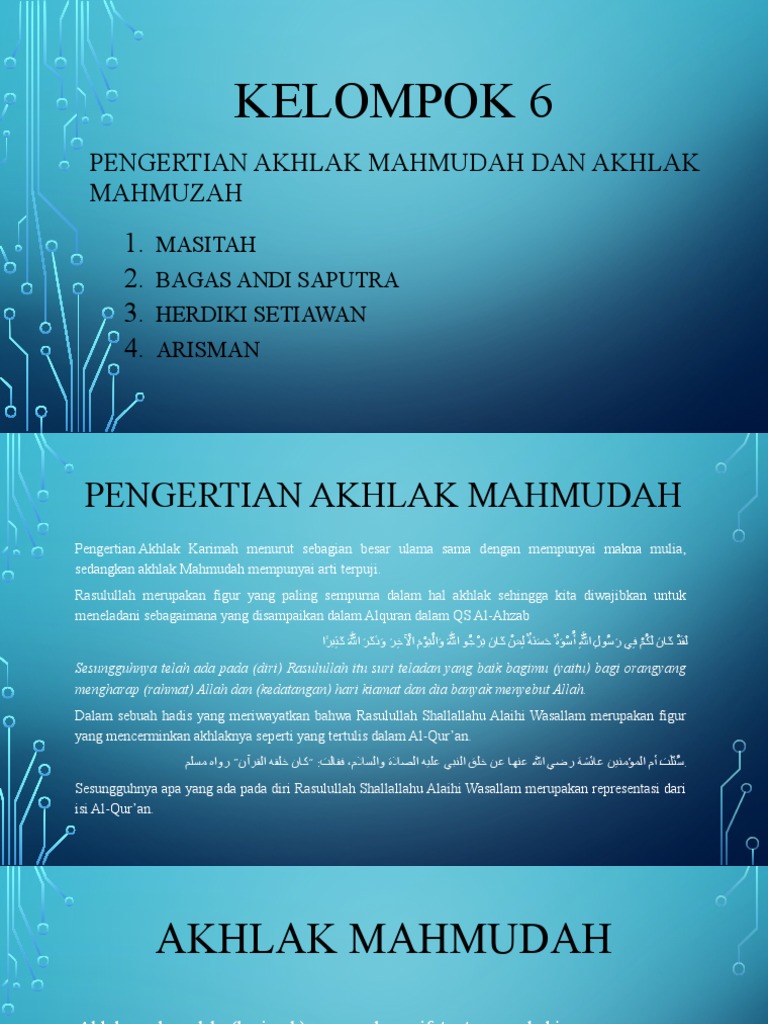 Akhlak Mahmudah Dan Akhlak Mazmumah | PDF