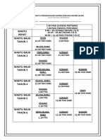 Jadual Waktu Pulang Bagi Tahun 2021