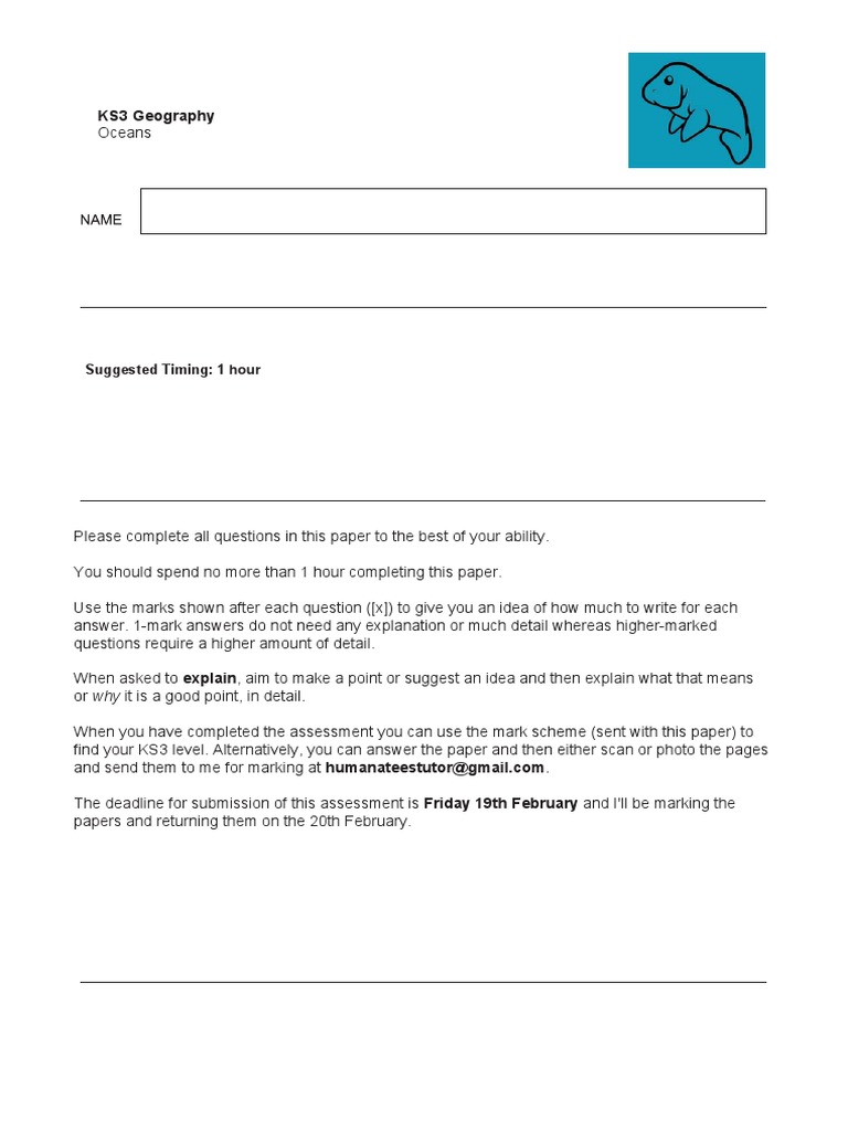 Igcse Environmental Management Worksheet 1 PDF