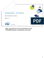 Hello, and Welcome To This Presentation of The STM32WB System Configuration Controller