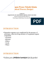 Perancangan Proses Teknik Kimia (Chemical Process Design) : Sequencing of Azeotropic Distillation Columns