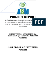 Project Report: Asm Group of Institues, Pimpri
