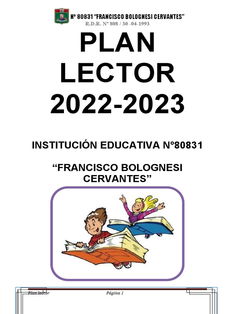 Plan Lector 2022-2023: I.E. Bolognesi | PDF | Salón de clases | Maestros