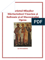 Acatistul Sfinților Mărturisitori Visarion Și Sofronie Și Al Mucenicului Oprea