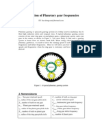 Calculation of Planetary Gear Frequencies