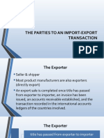 The Parties To An Import-Export Transaction