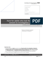 Hospital Form for Assessing Capacity