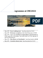 Social Programme at CMC2022: TH TH TH