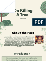 On Killing A Tree: Gieve Patel