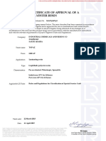 Certificate of Approval of A Polyester Resin: M Jogia