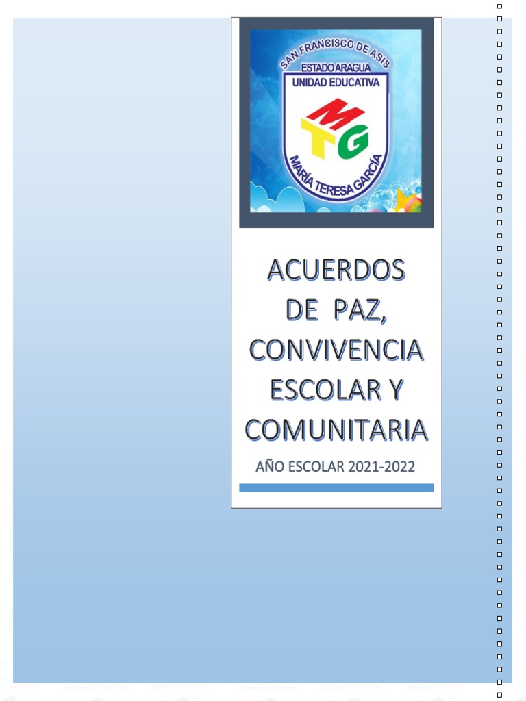 Acuerdos de Paz y Convivencia Escolar | PDF | Salón de clases | Familia