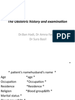 1.the Obstetric History and Examination