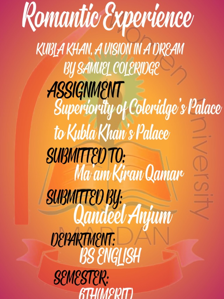 Kubla Khan by S.T Coleridge PDF