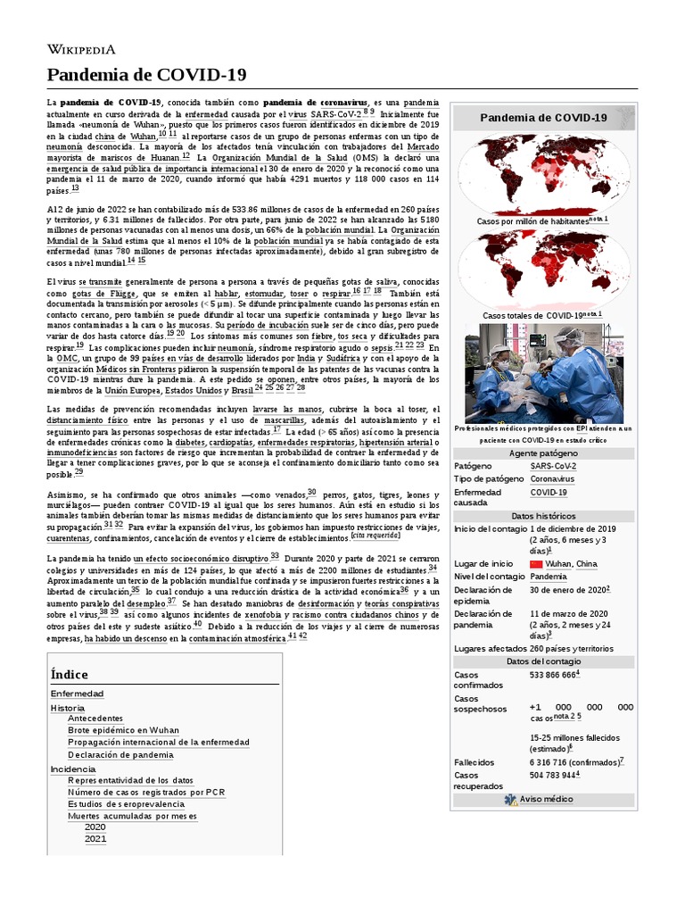 Pandemia de COVID-19 | PDF | Ciencias de la Salud | Epidemiología