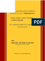 O MANDATO. ESPÉCIES, NATUREZA, FONTES E CATEGORIA - Miguel Victor 2021