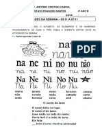 SEMANA 17 - 3.11 -  Alfabetização 