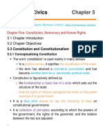 Moral and Civics: Chapter Five: Constitution, Democracy and Human Rights