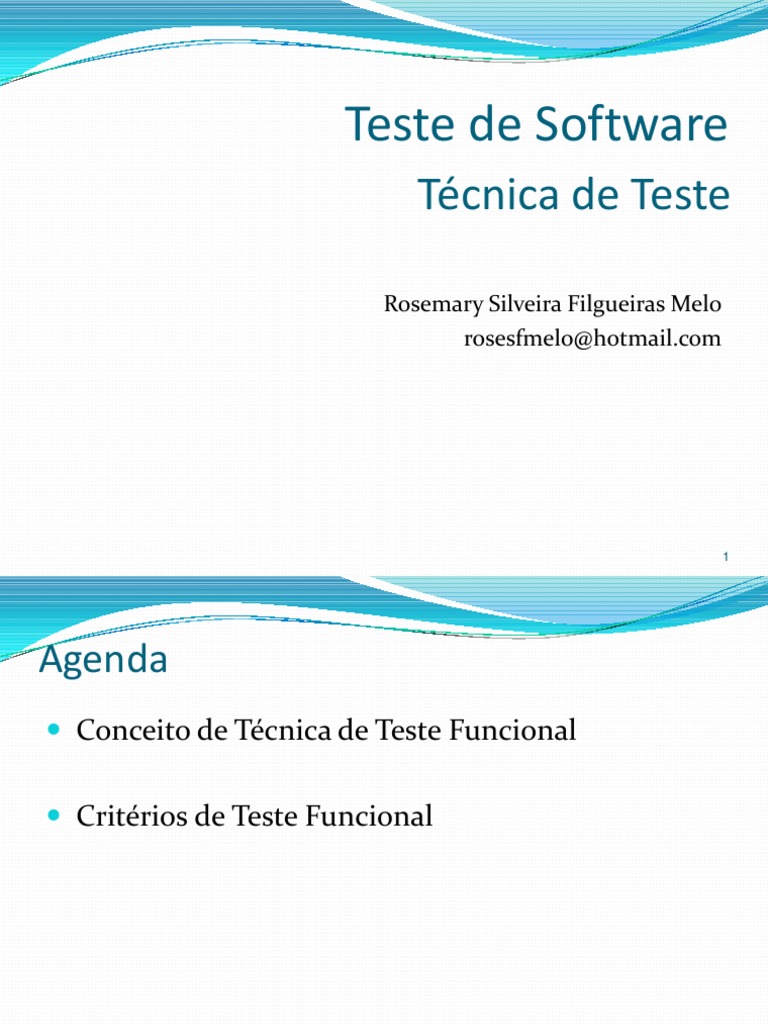 Técnicas de Teste Funcional em Software | PDF | Testes de software ...
