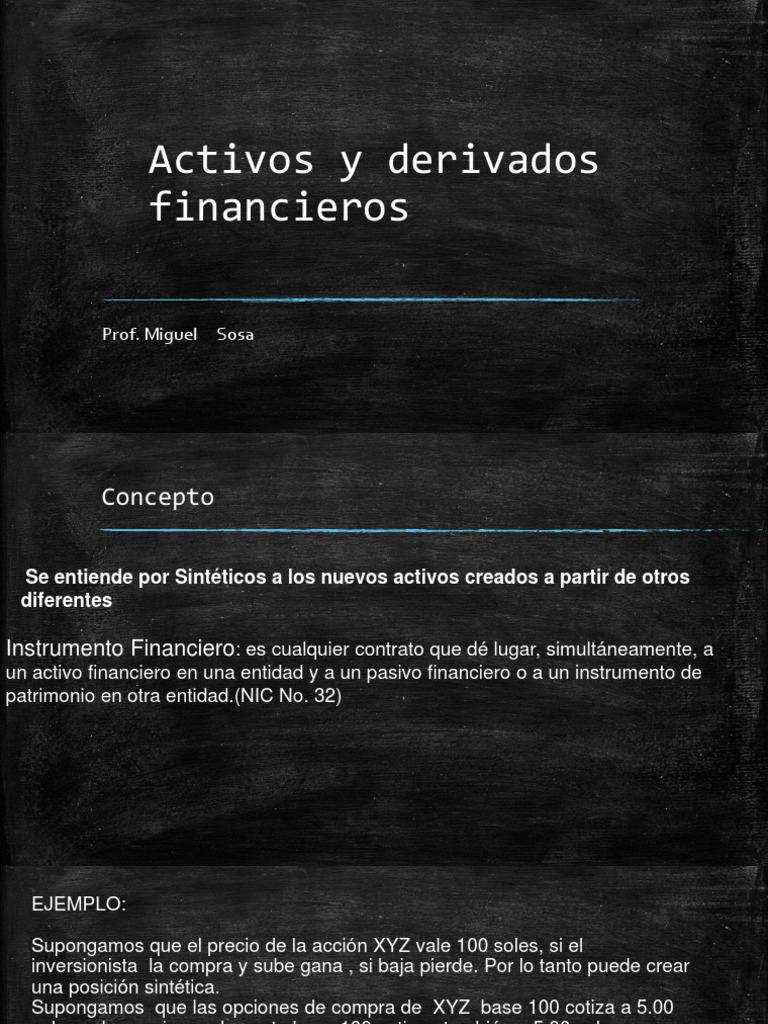 Activos y Derivados Financieros: Guía Completa | PDF | Derecho