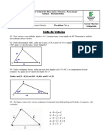 Vetores: lista de exercícios de física sobre somatório e decomposição vetorial