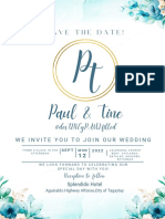 Save the Date for Paul & Tine's Wedding in September 2022