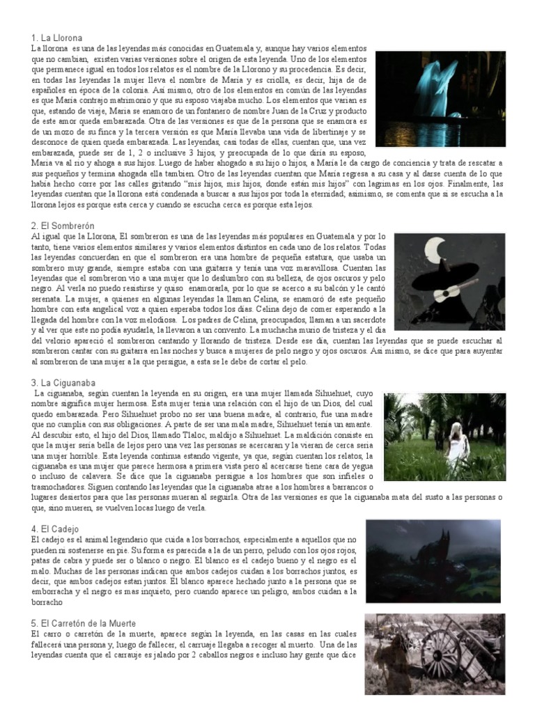 5 Leyendas Cortas de Guatemala | PDF | Clásicos